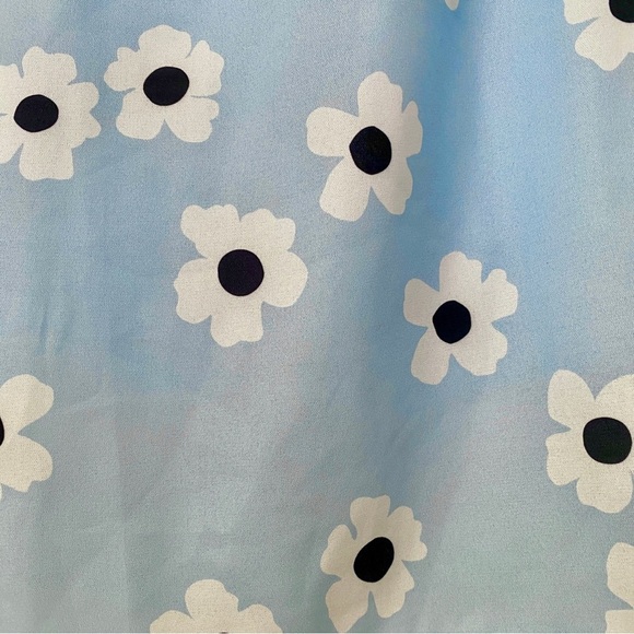 Princess Polly Blue Spaghetti Strap Flower Sundress Mini Skater Summer Dress 6 - Picture 5 of 6